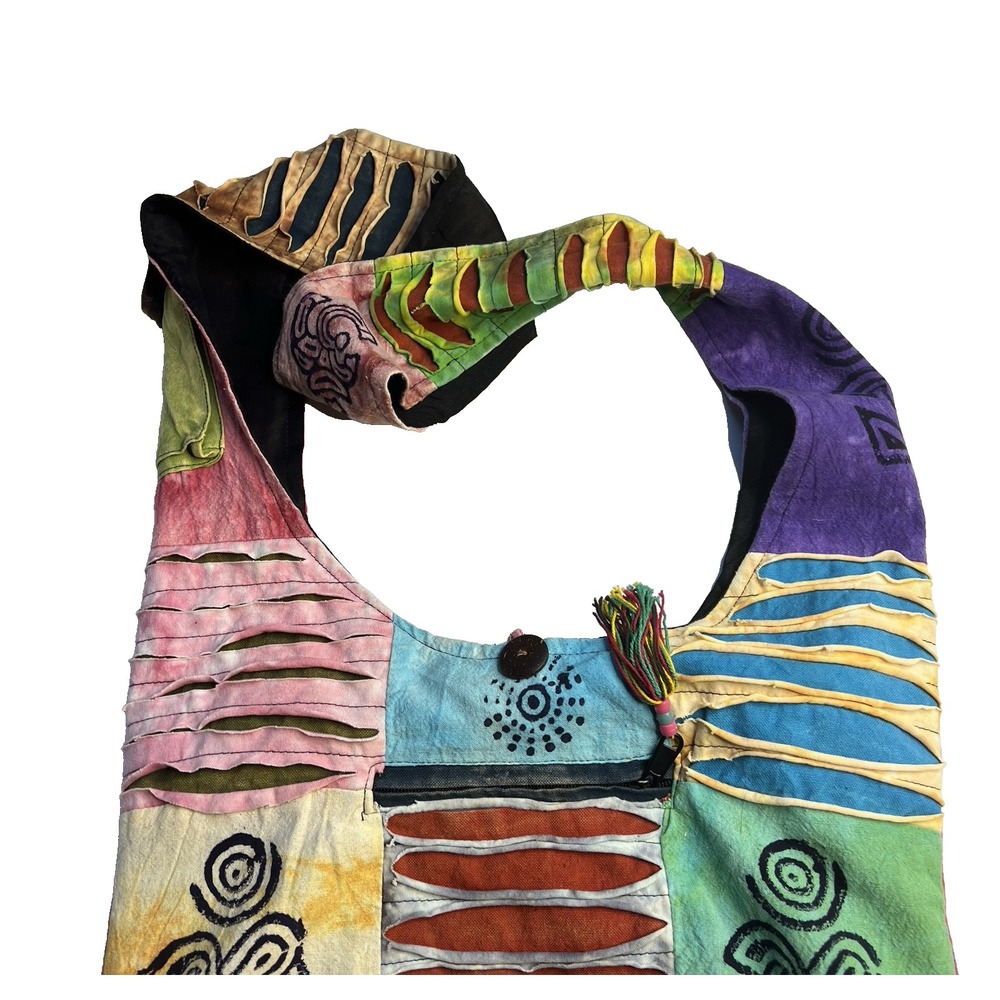 Hobo Hippie Festival Rave India Boutique Crossbody/ Shoulder Bag Women Patchwork - Picture 4 of 13
